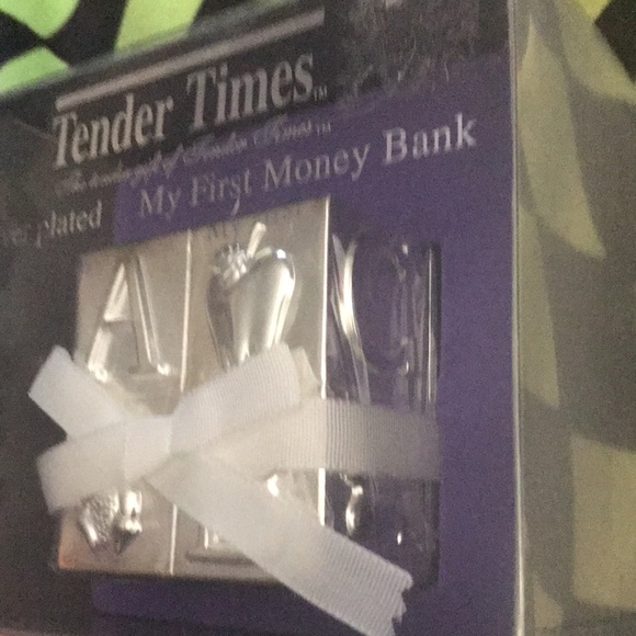 ✨🆕Tender Times Silver Plated My First Money Bank BRAND NEW IN BOX!!💖✨ - Picture 7 of 8